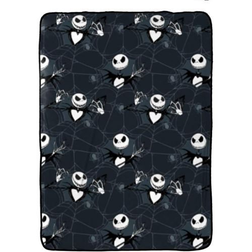  Jay Franco Disney Nightmare Before Christmas Blanket - Measures 60 x 90 inches, Kids Bedding Features Jack Skellington - Fade Resistant Super Soft Fleece (Official Disney Product)