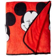 Jay Franco Plush Twin Mickey Mouse Faces Blanket-Measures 62 x 90 inches, Kids Bedding-Fade Resistant Super Soft Fleece-(Official Disney Product), 100% Polyester,