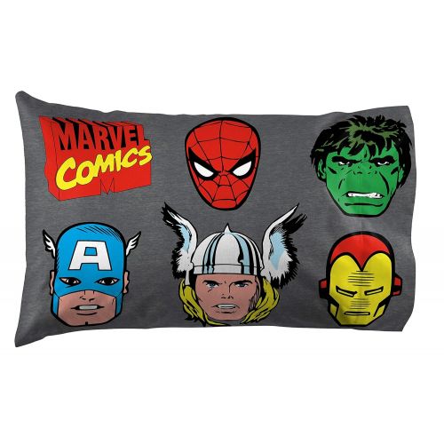  Jay Franco Marvel Avengers Superheros 3 Piece Twin Sheet Set, Gray