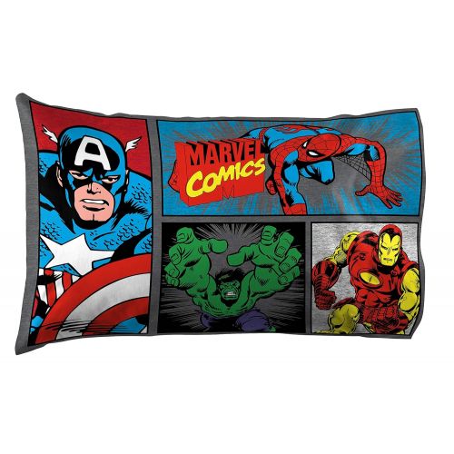  Jay Franco Marvel Avengers Superheros 3 Piece Twin Sheet Set, Gray