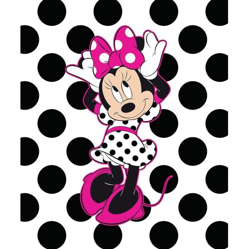  Jay Franco Disney Minnie Mouse All About Dots Silk Touch Throw,46 in X 60 in