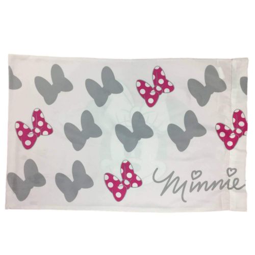  Jay Franco Disney Minnie Mouse Go with The Bow 1 Pack Pillowcase - Double-Sided Kids Super Soft Bedding (Official Disney Product)