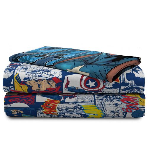  Jay Franco Marvel Avengers Publish 3 Piece Twin Sheet Set,