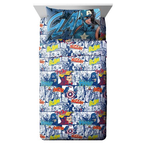  Jay Franco Marvel Avengers Publish 3 Piece Twin Sheet Set,