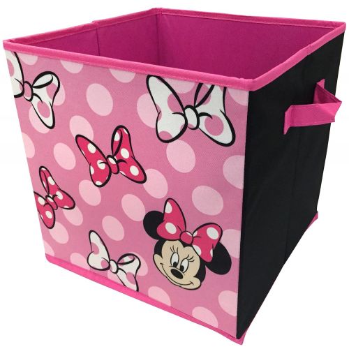  Jay Franco Disney Minnie Mouse XOXO Kids 3 Piece Plush Throw, Pillow & Collapsible Storage Box Set (Official Disney Product)