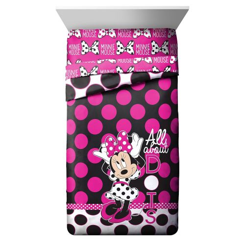  Jay Franco Disney Minnie Mouse All About The Dots Reversible Twin Comforter