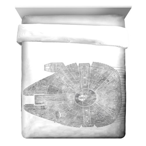  Jay Franco Star Wars Classic Falcon / California King Comforter - Super Soft Kids Reversible Bedding features the Millennium Falcon - Fade Resistant Polyester Microfiber Fill (Official Star W