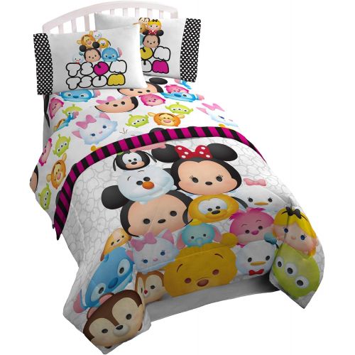  Jay Franco Disney Tsum Tsum Faces Soft 3 Piece Sheet Set, Twin