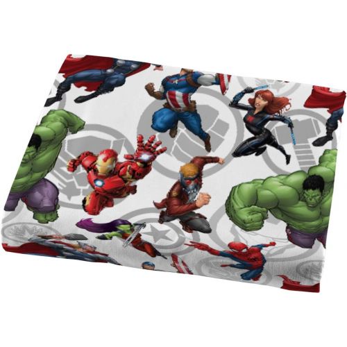  Jay Franco Marvel Avengers Marvel Team Twin Sheet Set - Super Soft and Cozy Kid’s Bedding - Fade Resistant Polyester Microfiber Sheets (Official Marvel Product)