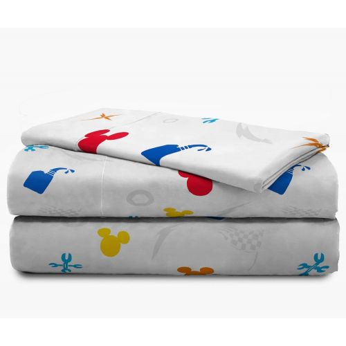  Jay Franco Disney Mickey Mouse Trophy Twin Sheet Set - Super Soft and Cozy Kid’s Bedding - Fade Resistant Polyester Microfiber Sheets (Official Disney Product)