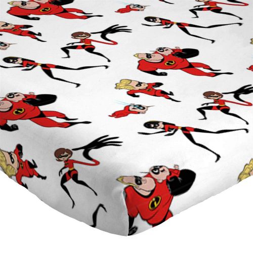  Jay Franco Disney/Pixar Incredibles Super Family Twin Sheet Set - Super Soft and Cozy Kid’s Bedding - Fade Resistant Polyester Microfiber Sheets (Official Disney/Pixar Product)