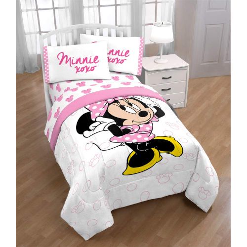  Jay Franco Disney Minnie Mouse Pink & White Sheet Sets (Twin)