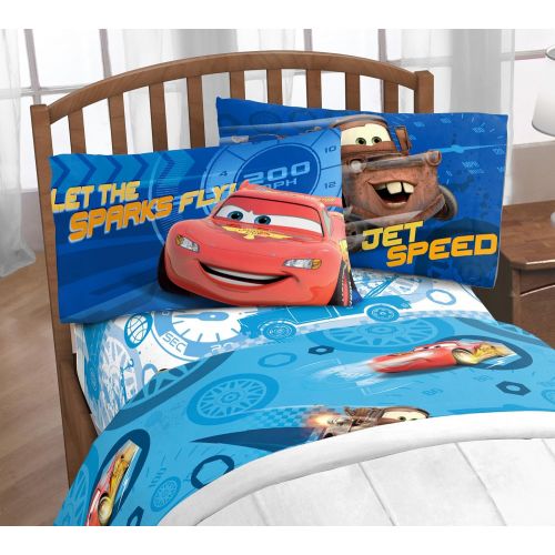  Jay Franco Disney/Pixar Cars City Limits 4 Piece Full Sheet Set