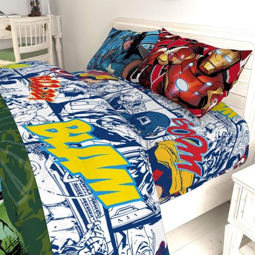  Jay Franco Marvel Avengers Publish 4 Piece Full Sheet Set,