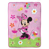 Jay Franco Disney Minnie Mouse Bowtique Garden Party Fleece 62 x 90 Twin Blanket
