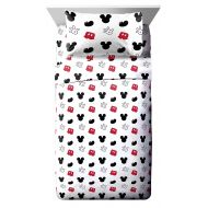 Jay Franco Disney Mickey Mouse Cute Faces Twin Sheet Set - Super Soft and Cozy Kid’s Bedding - Fade Resistant Polyester Microfiber Sheets (Official Disney Product)