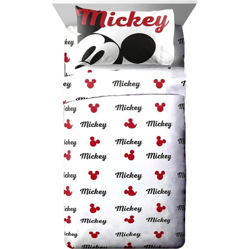  Jay Franco Mickey Mouse Reloaded 4 Piece, Retro Full Sheet Set