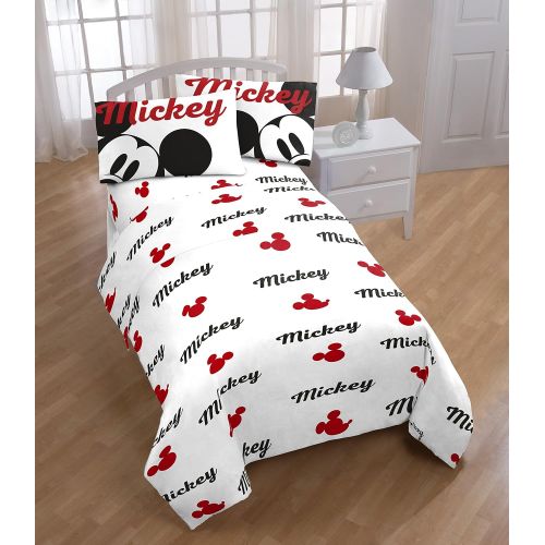  Jay Franco Mickey Mouse Reloaded 4 Piece, Retro Full Sheet Set