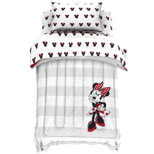  Jay Franco Disney Minnie Mouse Lashes Twin Bed Set,