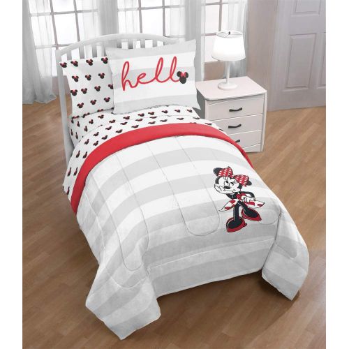  Jay Franco Disney Minnie Mouse Lashes Twin Bed Set,