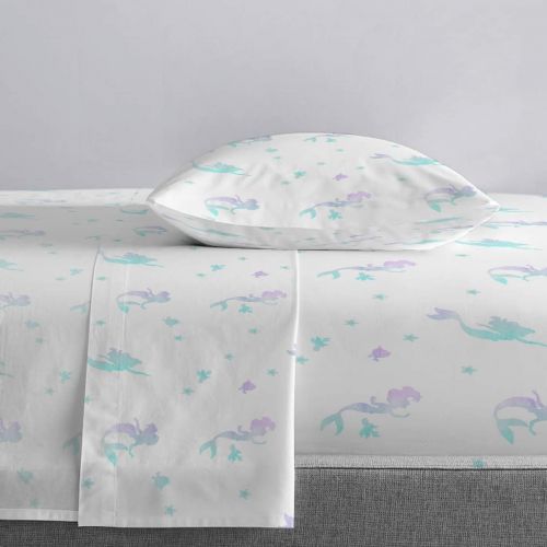  Jay Franco Disney Little Mermaid Make A Splash Twin Sheet Set - 3 Piece Set Super Soft and Cozy Kid’s Bedding Features Ariel - Fade Resistant Microfiber Sheets (Official Disney Pro