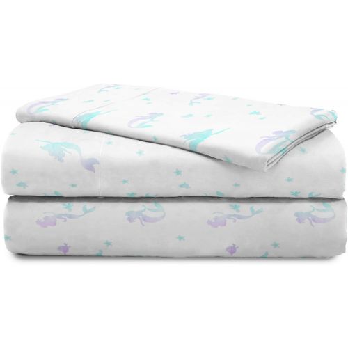  Jay Franco Disney Little Mermaid Make A Splash Twin Sheet Set - 3 Piece Set Super Soft and Cozy Kid’s Bedding Features Ariel - Fade Resistant Microfiber Sheets (Official Disney Pro