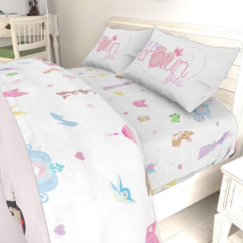  Jay Franco Disney Princess Paper Cut Full Bed Set, Pink