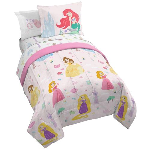  Jay Franco Disney Princess Paper Cut Full Bed Set, Pink