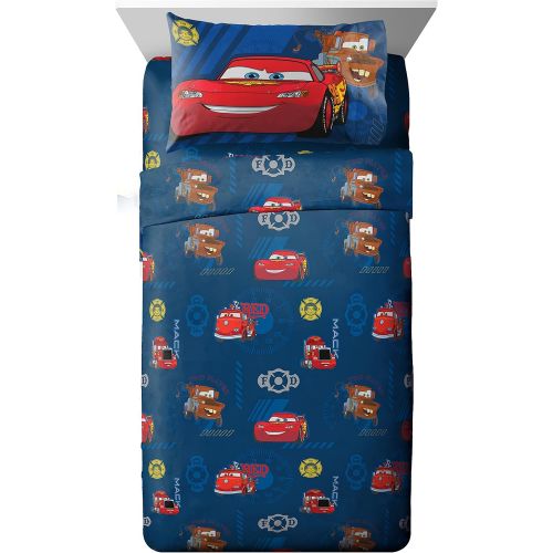  Jay Franco Disney Cars Hometown 3 Piece Twin Sheet Set