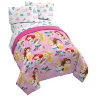 Jay Franco Disney Princess Sassy Twin Comforter - Super Soft Kids Reversible Bedding Features Belle & Sleeping Beauty- Fade Resistant Polyester Microfiber Fill (Official Disney Pro