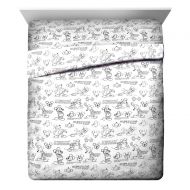 Jay Franco Disney Mickey Mouse Sketch Queen Sheet Set, White