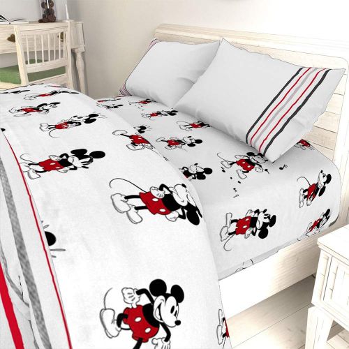  Jay Franco Disney Mickey Mouse 90th Stripe Queen Bed Set,