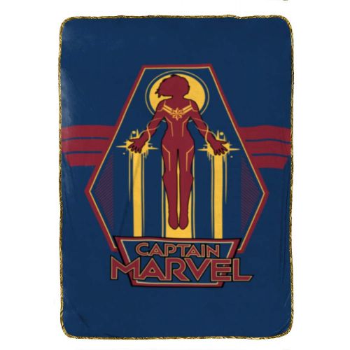  Jay Franco Captain Marvel Taking Off Blanket, Blue