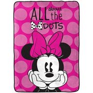 Jay Franco Mouse Blanket, Measures 62 x 90 inches (Official Disney Product), Minnie Dots