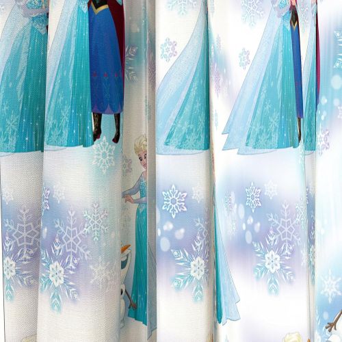  Jay Franco Disney Frozen Magic Winter 63 Decorative Curtain/Drapes 4-Piece Set (2 Panels, 2 Tiebacks)