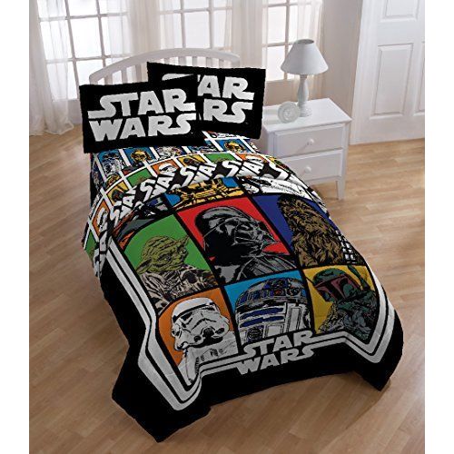  Jay Franco Star Wars Classic Twin/Full Comforter - Super Soft Kids Reversible Bedding - Fade Resistant Polyester Microfiber Fill (Official Star Wars Product)
