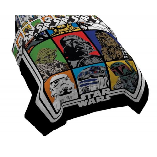  Jay Franco Star Wars Classic Twin/Full Comforter - Super Soft Kids Reversible Bedding - Fade Resistant Polyester Microfiber Fill (Official Star Wars Product)