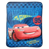 Jay Franco Disney/Pixar Cars Ultimate Speed Blue/Yellow/Red Plush 50 x 60 Throw with Lightning McQueen (Official Disney/Pixar Product)