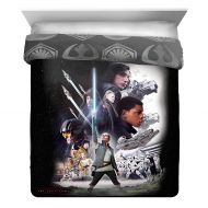 Jay Franco Star Wars Ep 8 Epic Poster Full/Queen Comforter - Reversible Bedding features Rey, Finn, Poe, Kylo Ren, Luke Skywalker, Leia, BB-8, C3-PO, R2-D2 & Chewbacca (Offical Star Wars Prod