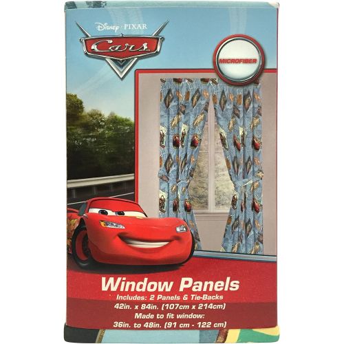  Jay Franco Disney Pixar Cars Tune Up 84 Decorative Curtain/Drapes 4 Piece Set (2 Panels, 2 Tiebacks)…