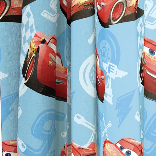  Jay Franco Disney Pixar Cars Velocity 84 Decorative Curtain/Drapes 4 Piece Set (2 Panels, 2 Tiebacks)