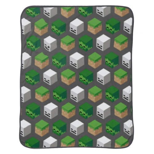  Jay Franco Minecraft Survive Throw Blanket - Measures 46 x 60 inches, Kids Bedding - Features Skeleton and Zombie - Fade Resistant Super Soft Fleece (Official Minecraft Product)