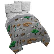 Jay Franco Minecraft Survive Twin Comforter - Super Soft Kids Reversible Bedding - Fade Resistant Polyester Microfiber Fill (Official Minecraft Product)