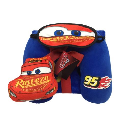  Jay Franco Disney/Pixar Cars 3 Piece Plush Kids Travel Set with Neck Pillow, Blanket & Eye Mask (Official Disney/Pixar Product)