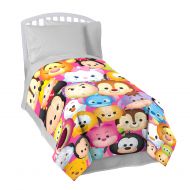 Jay Franco Disney Tsum Tsum Faces Flannel Plush with Silk Touch Reverse 62 x 90 Twin Blanket