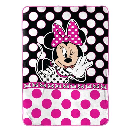  Jay Franco Disney Minnie Mouse All About Dots Silk Touch 62 X 90 Twin Blanket