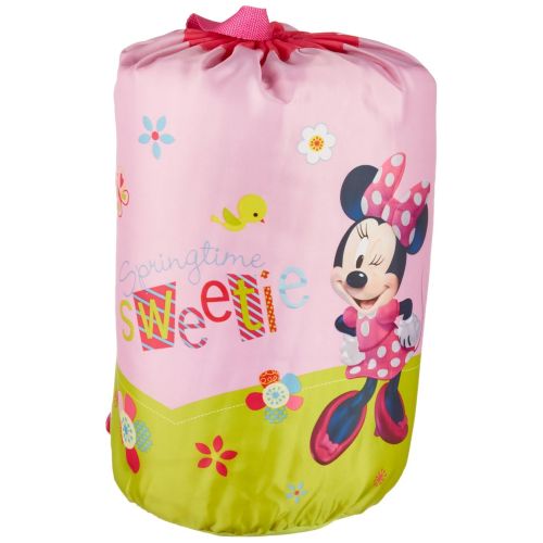  Jay Franco Disney Minnie Mouse Bowtique 2 Piece Slumberbag with Bonus Backpack with Straps, Pink