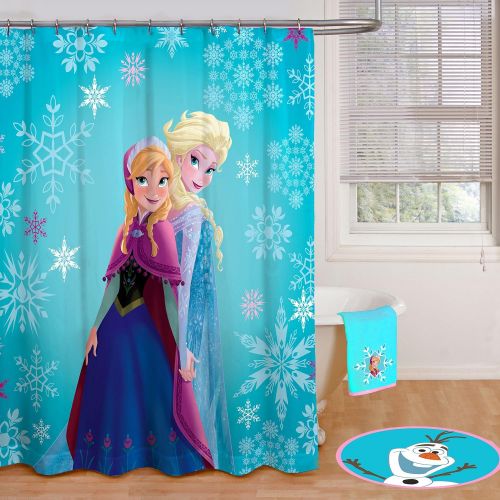  Jay Franco Disney Frozen Elsa and Anna Fabric Shower Curtain