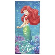 Jay Franco Disney Little Mermaid Ariel Splash 100% Cotton 28 X 58 Plush Beach/Bath Towel