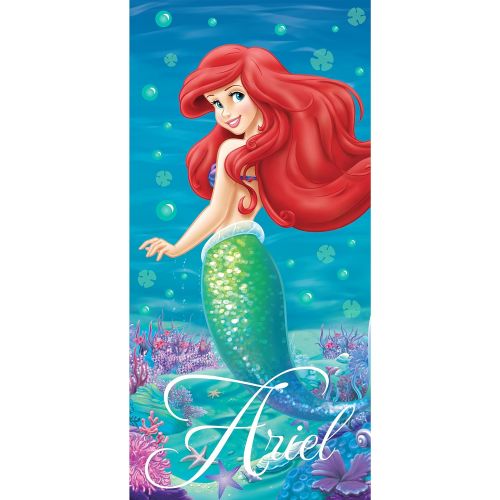  Jay Franco Disney Little Mermaid Ariel Splash 100% Cotton 28 X 58 Plush Beach/Bath Towel